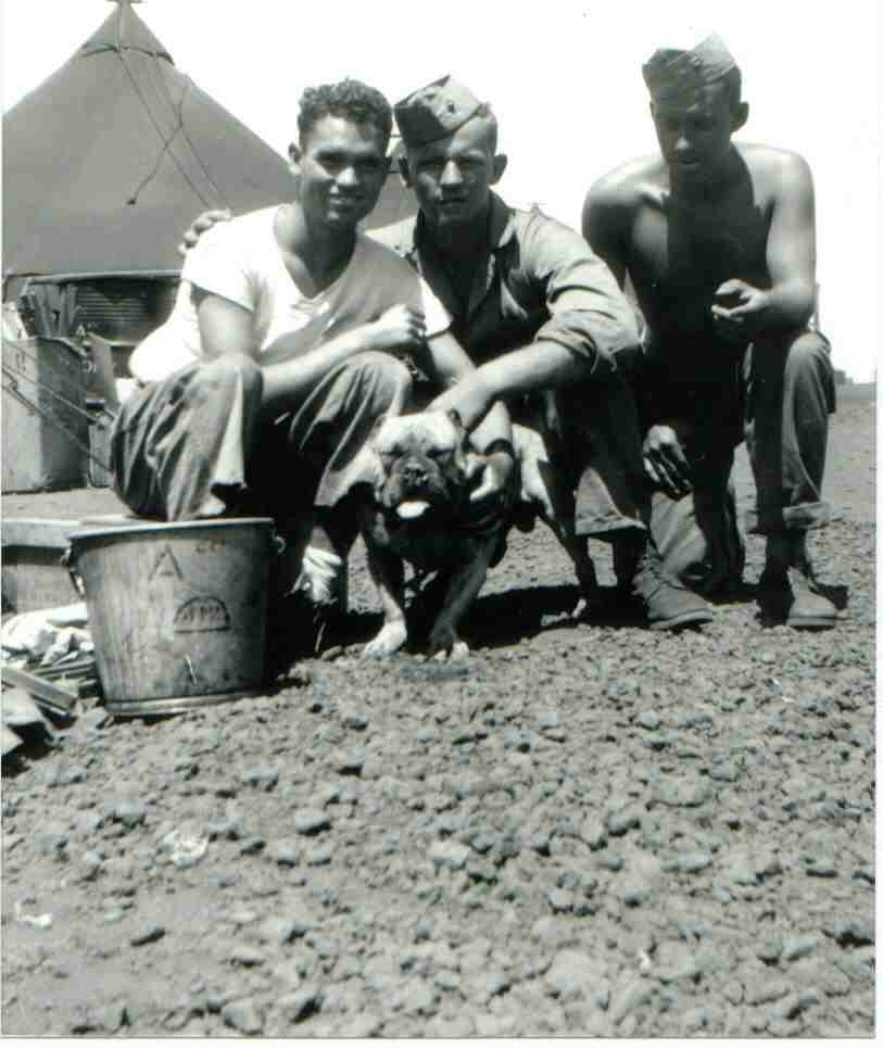 dog and dad on Maui